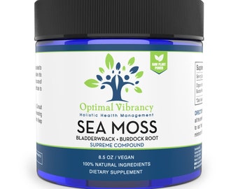 Irish Moss, Bladderwrack, Burdock Root (Vitality Powder Blend) 8.5 oz Smoothie Booster