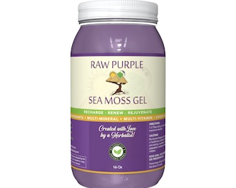 Raw Purple Sea Moss Gel | Wildcrafted | Recharge ~ Renew ~ Rejuvenate | Natural Alkaline Living Water