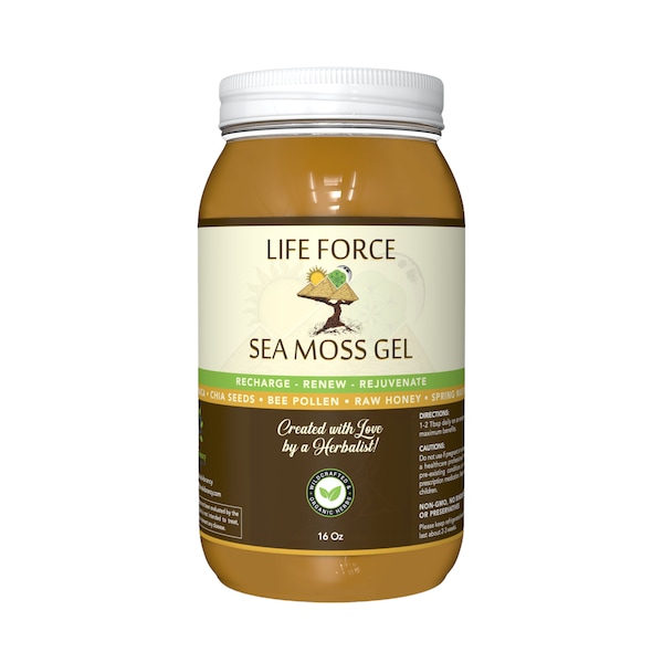 Life Force Sea Moss Gel | Wildcrafted | Recharge ~ Renew ~ Rejuvenate | Natural Alkaline Living Water