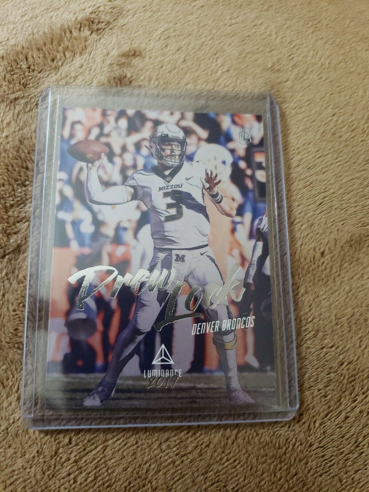 2019 Drew Lock Panini Luminance ROOKIE CARD Etsy