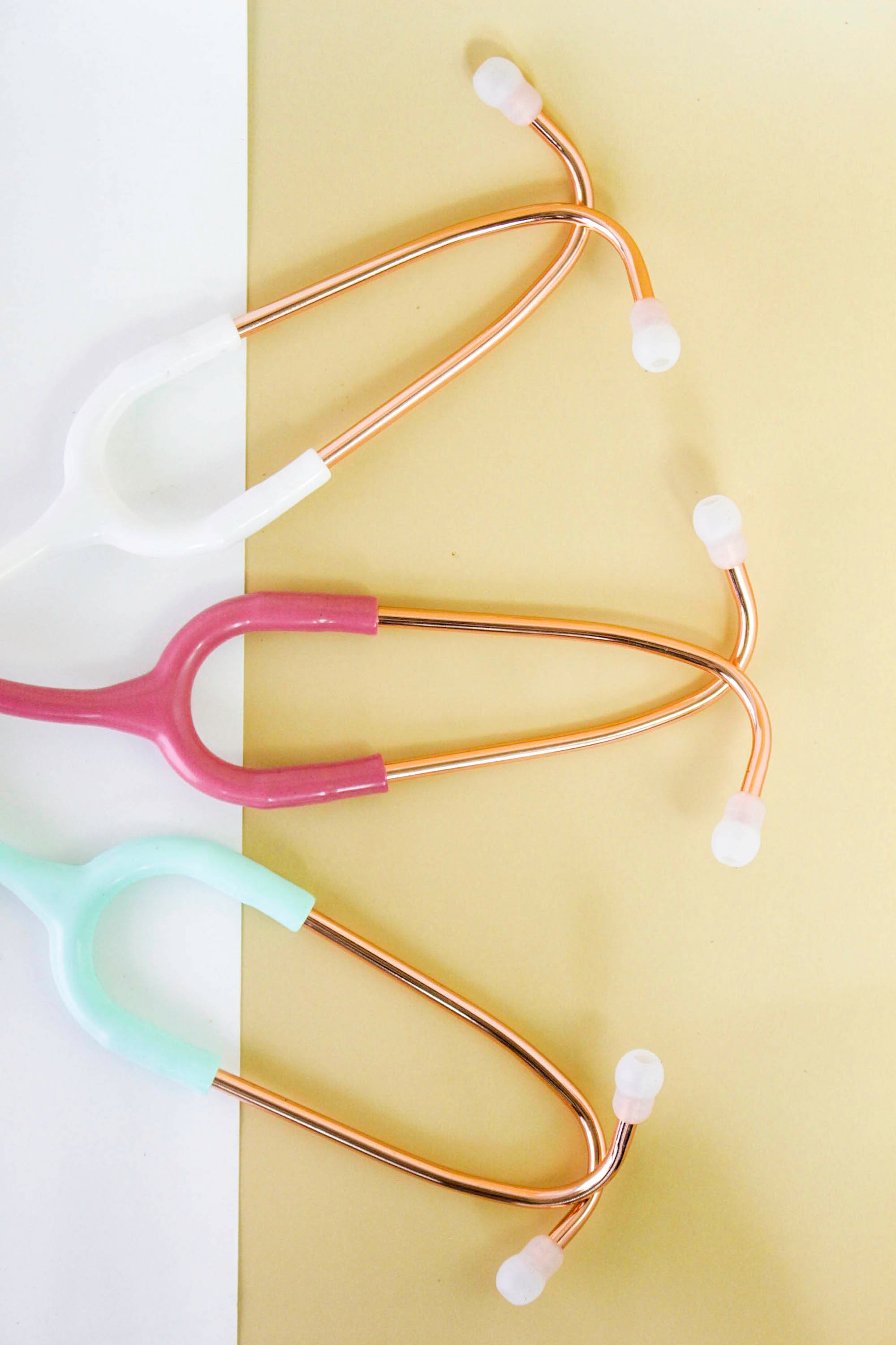 Pink with Rosegold Double Head Stethoscope Medical Great Etsy