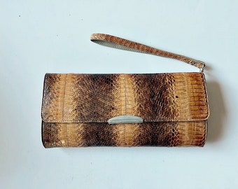 Snake leather vintage womens handbag made in Egypt