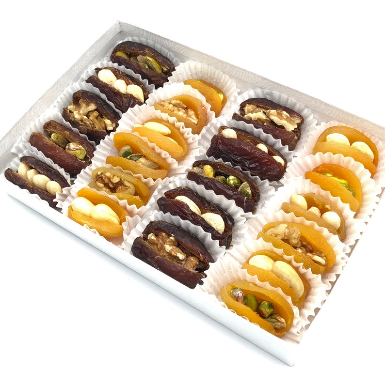 Stuffed Medjool Dates & Apricots Assorted Dates With Nuts Etsy