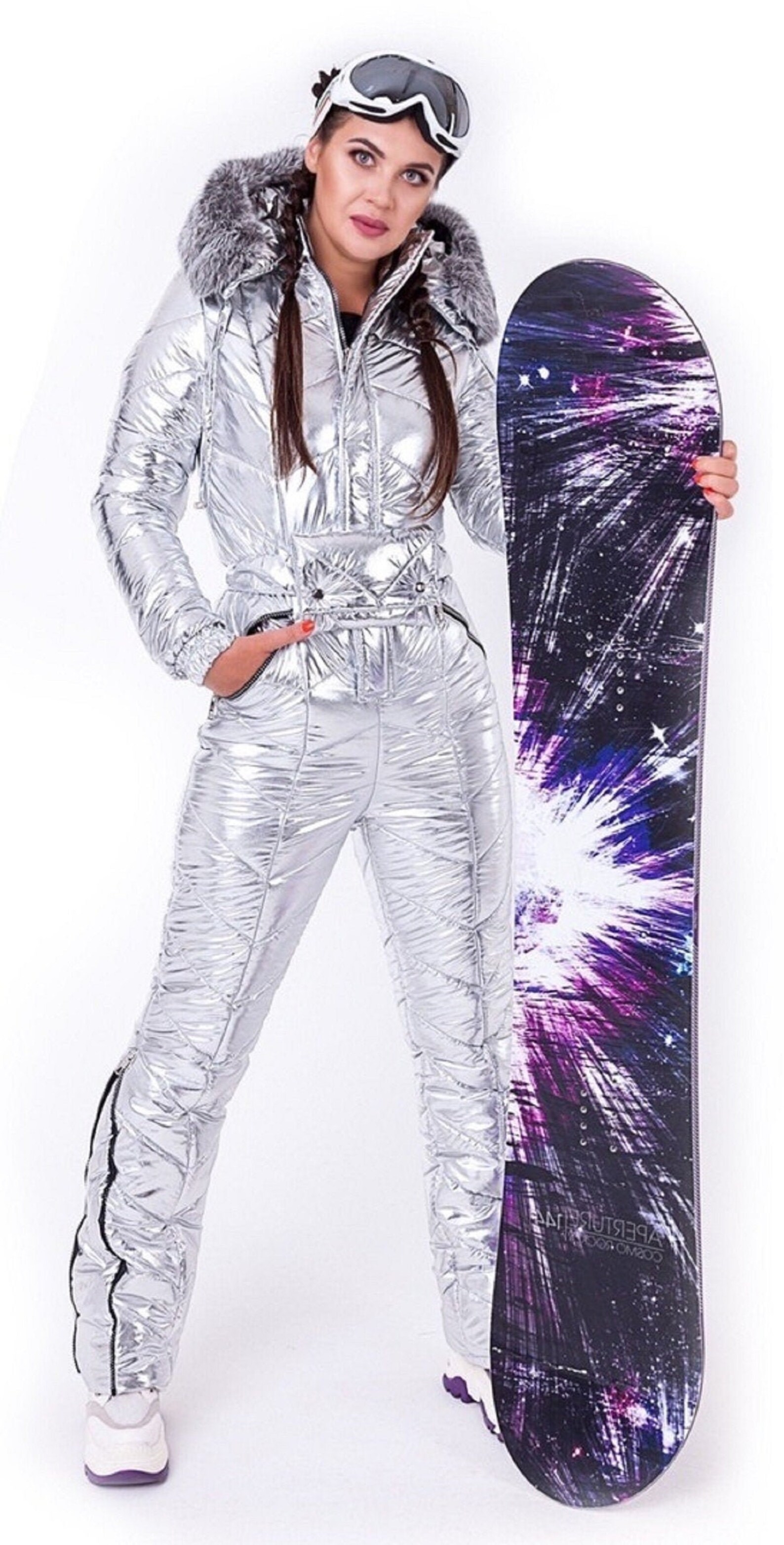 Women bright Ski Jumpsuit Women Ski Suit Snowsuit Women Etsy