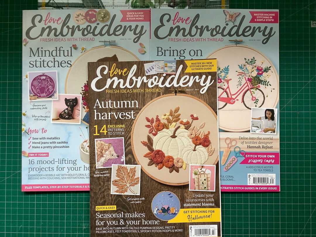 3 Issues of Love Embroidery Magazine Issues 353943 Etsy