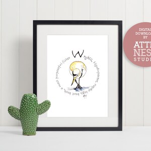 Wrybill - New Zealand Native Bird - Digital Download Format, Print at home, NZ Art, Watercolor Paint Print, Home Decor, Haiku Poem