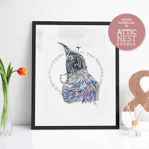 Tui - Neuseeland Native Bird - Haiku Design - Von original Linoldruck Design, digitaler Download Format, Druck zu Hause, NZ Art
