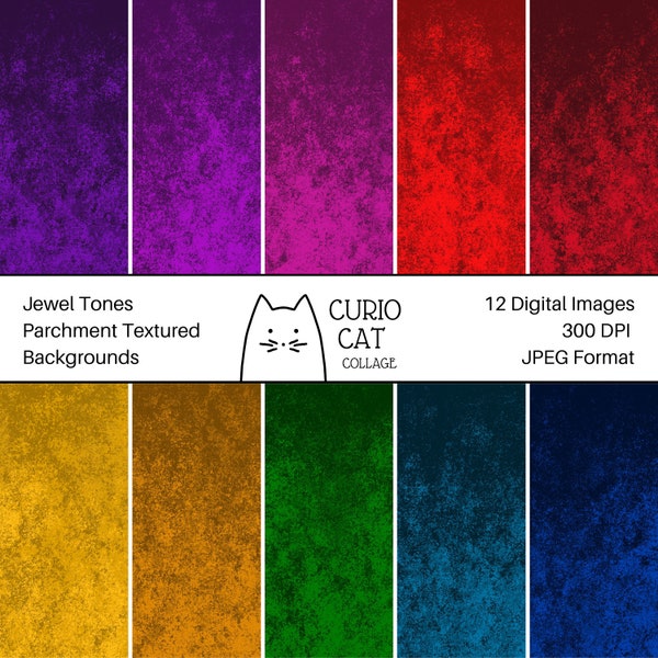 Jewel Tone Parchment Fall Digital Paper Instant Download JPEG Digital Download 300 DPI