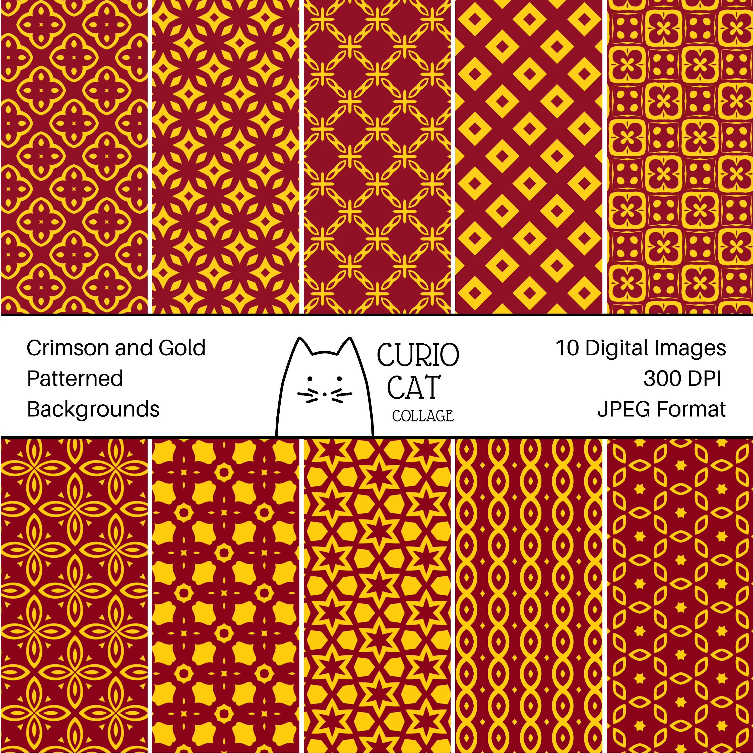 Crimson and Gold Background Set School Colors Team Colors | Etsy