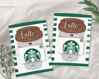Etichette regalo "Grazie per un caffè" stampabili, etichetta regalo per il caffè, regalo per colleghi, regalo per insegnanti, ringraziamento, regalo di apprezzamento, download immediato
