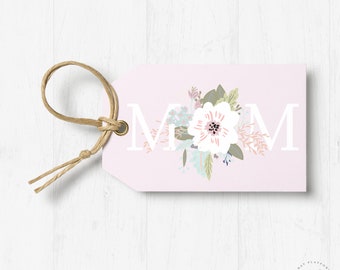 Etiqueta imprimible para el Día de la Madre, etiqueta para el Día de la Madre, etiqueta para regalo, etiqueta floral para el Día de la Madre, descarga instantánea