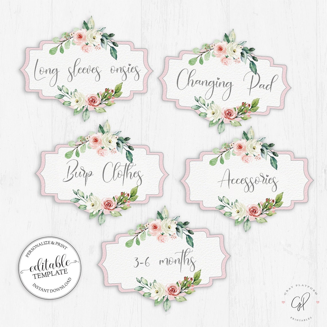 Editable Multipurpose Labels Baby Clothes Labels Closet Etsy UK