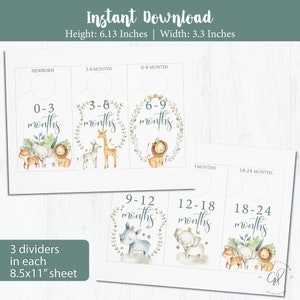 Closet Dividers Printable Nursery Baby Printable Baby Room - Etsy