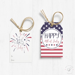 4th of July tag, Fourth of July printable gift tags, independence day Tag, Instant Download