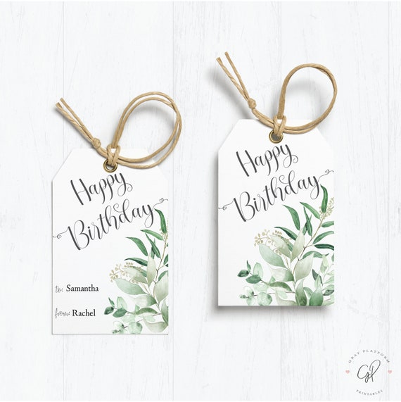 Happy Birthday Tags Printable Tag Birthday Gift Tags Instant - Etsy