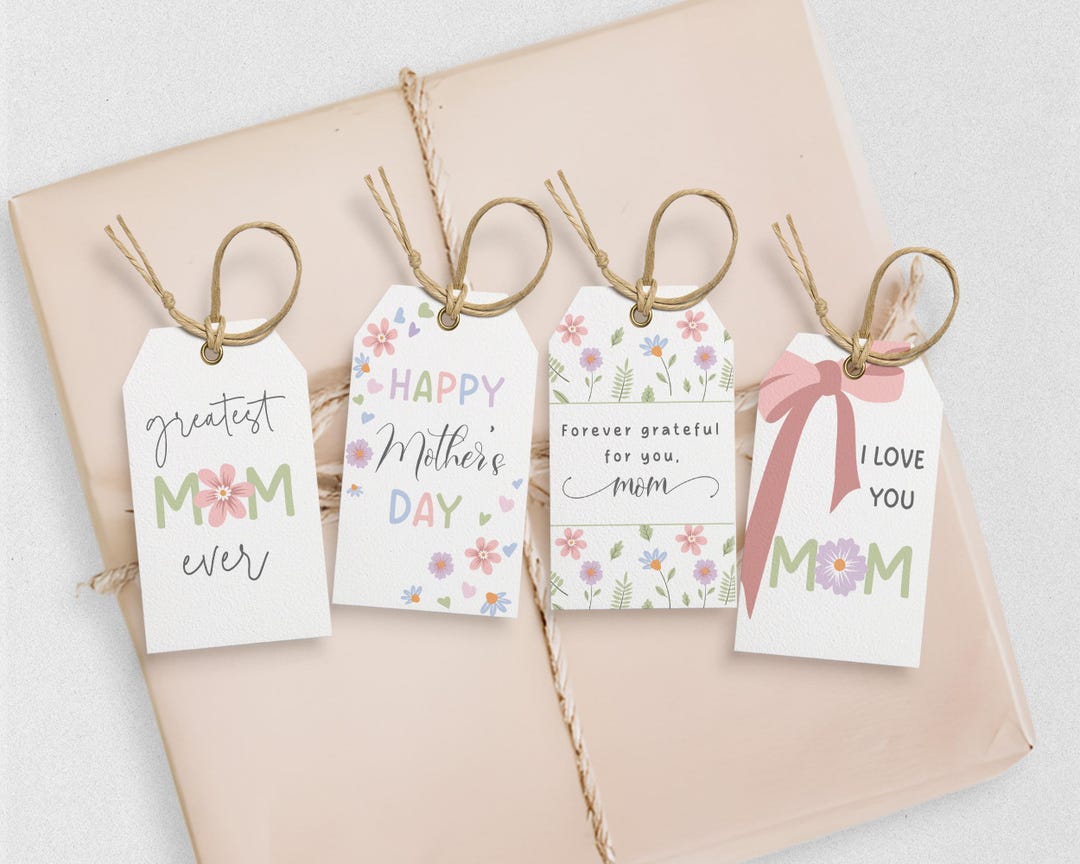 Editable Mother’s Day Gift Tags Printable, DIY Mom Tag PDF, Instant ...
