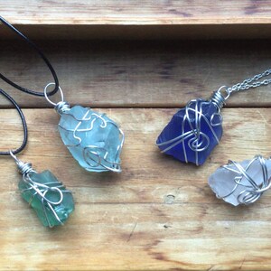 Diy fabulous wire wrapped beach glass pendant new arrivals