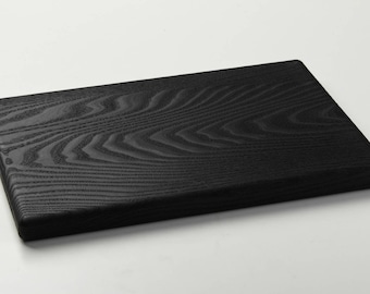 Black Cutting Board, Charred Wood Cutting Board, Custom Black Serving Board, Burned Solid Elm Butcher Block, Yakisugi Meat Platter