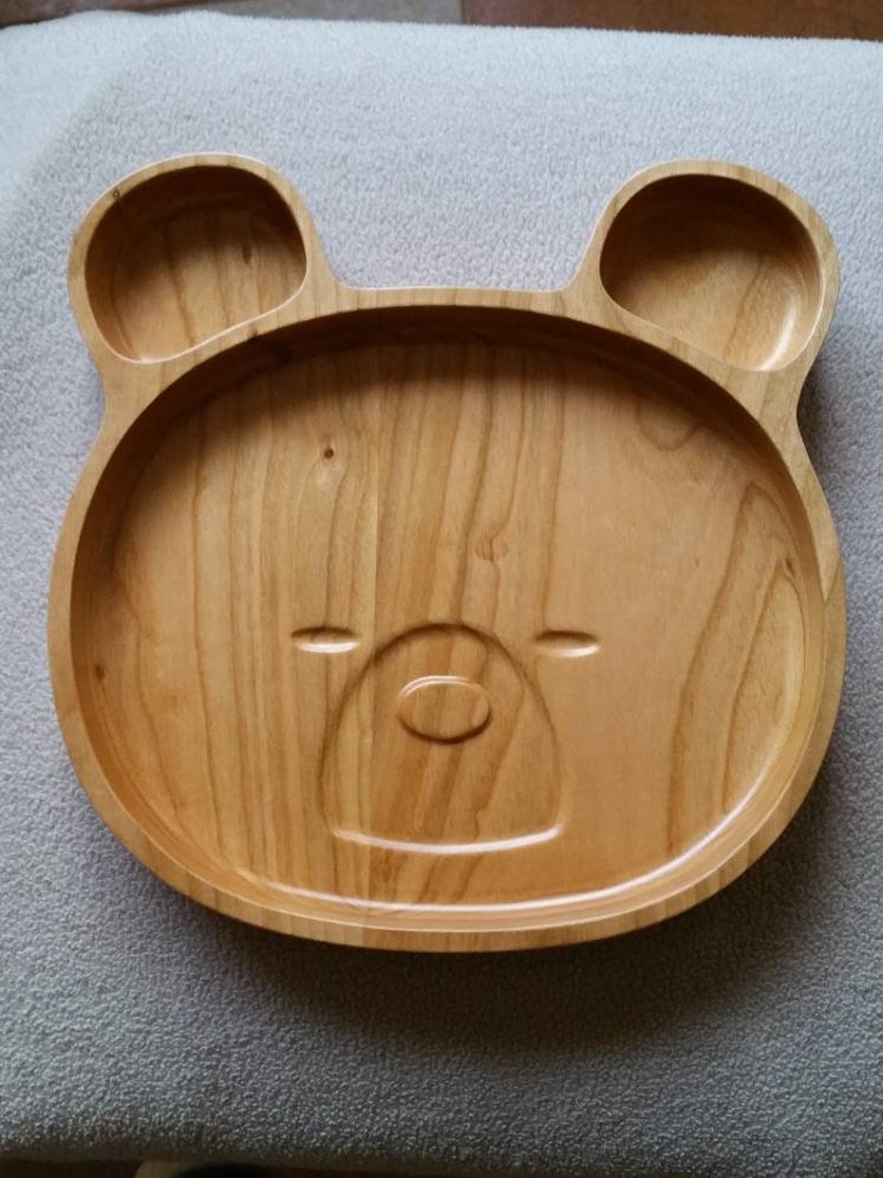 Kids Wooden Plate Animal Discount | Etsy
