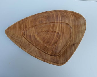 Sculpted Wooden Vessel, Wooden Fruit Bowl, Wooden Fruit Vase