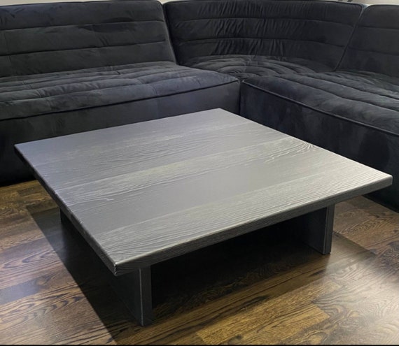 Mesa de centro moderna, mesa de centro negra, mesa de té de madera  carbonizada japonesa Yakisugi, mesa de centro minimalista -  México