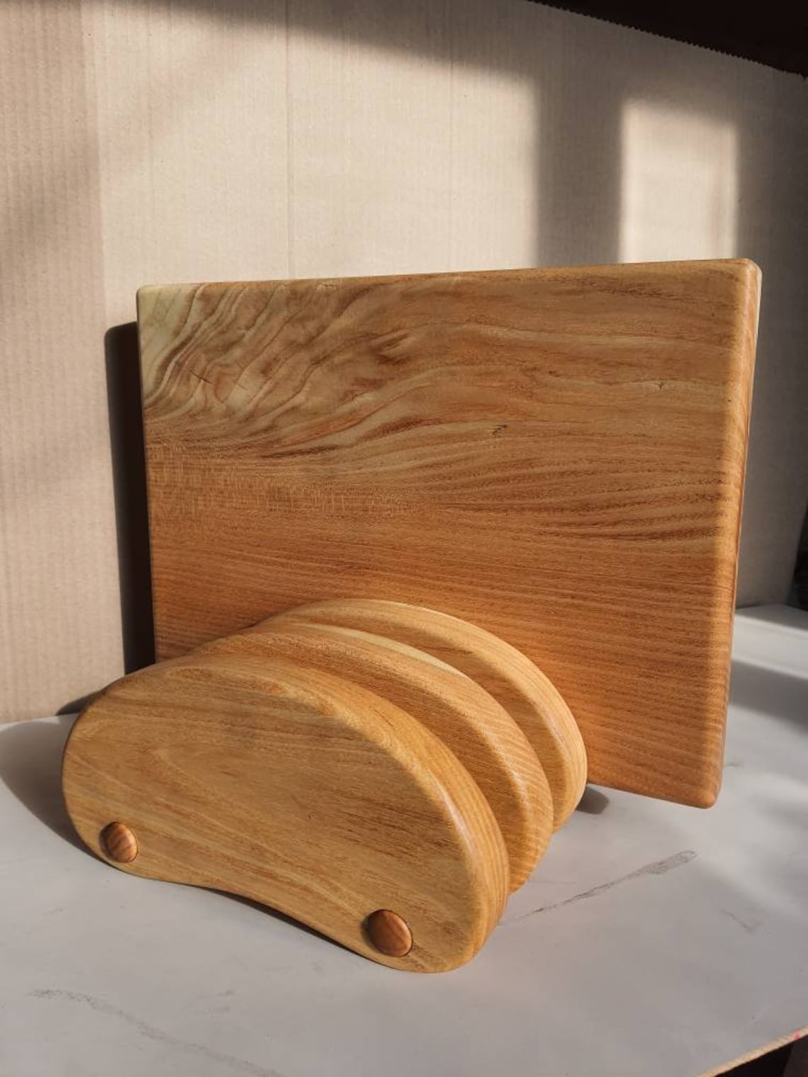 Cutting Board Stand Serving Boards Organizer Kitchen Board Etsy