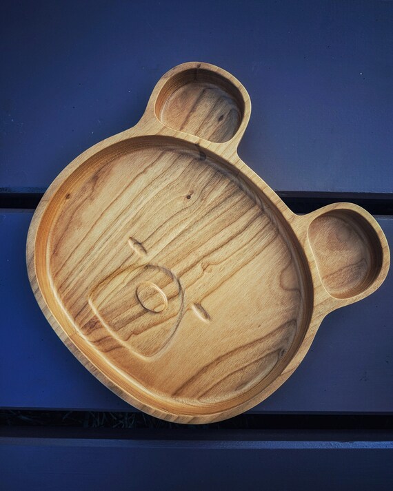 Kids Wooden Plate Animal Discount | Etsy