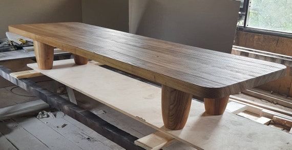 Tol Centimeter Superioriteit Lage salontafel lange salontafel gezandstraald hardhouten - Etsy België