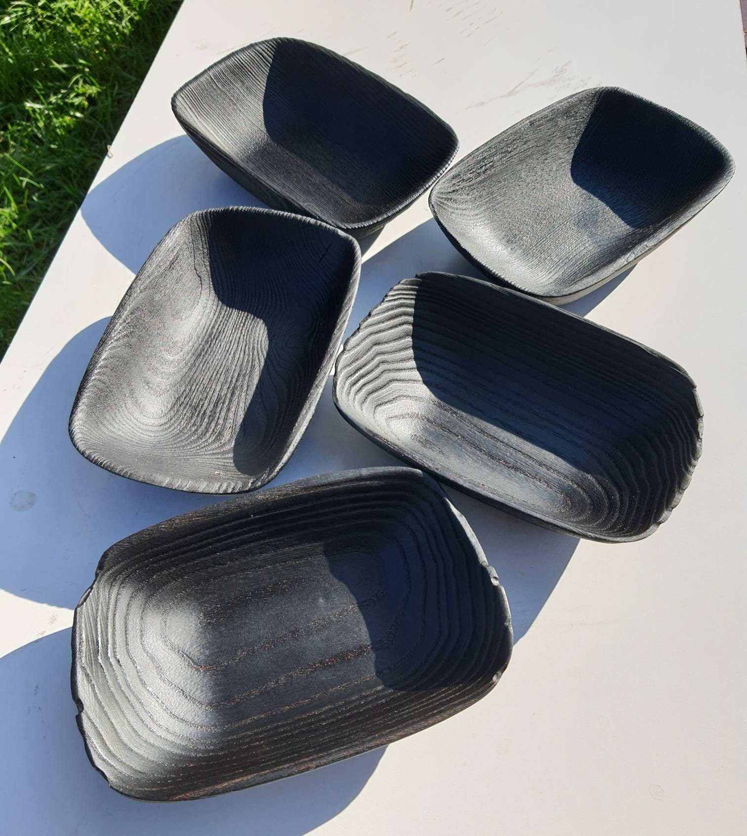 Minimalist Black Wooden Bowl Charred Wood Bowl Japandi Etsy Singapore