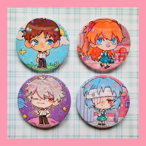 Eva holo Button Pins - 45mm