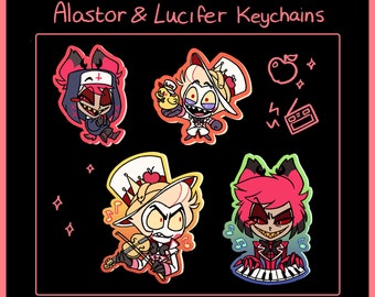 PREORDER Alastor and Lucifer Keychains