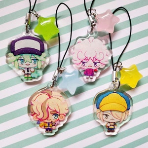 Trainer Charms: Double-Sided print with Glitter Epoxy and Star charm
