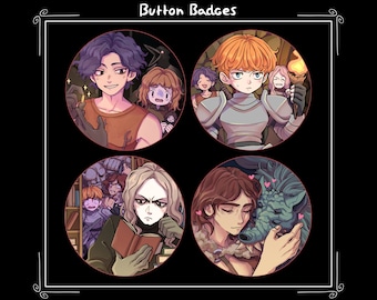 Insignias de botones de Miedo y Hambre