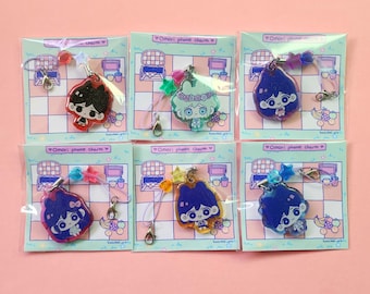 Omori colored glitter Phone Charms