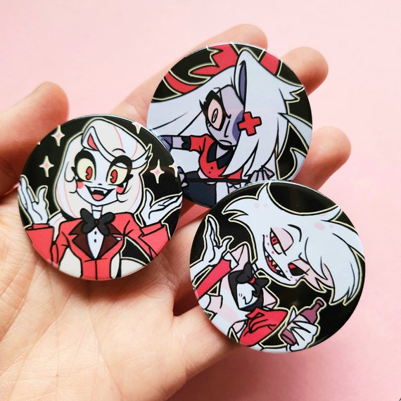 Hazbin Hotel ピンバッジ Hazbin Hotel Button Pin Badges - Etsy