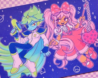 Omori Print Sweetheart and Spaceboyfriend