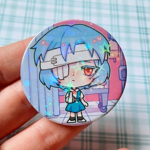 Eva holo Button Pins 45mm Rei