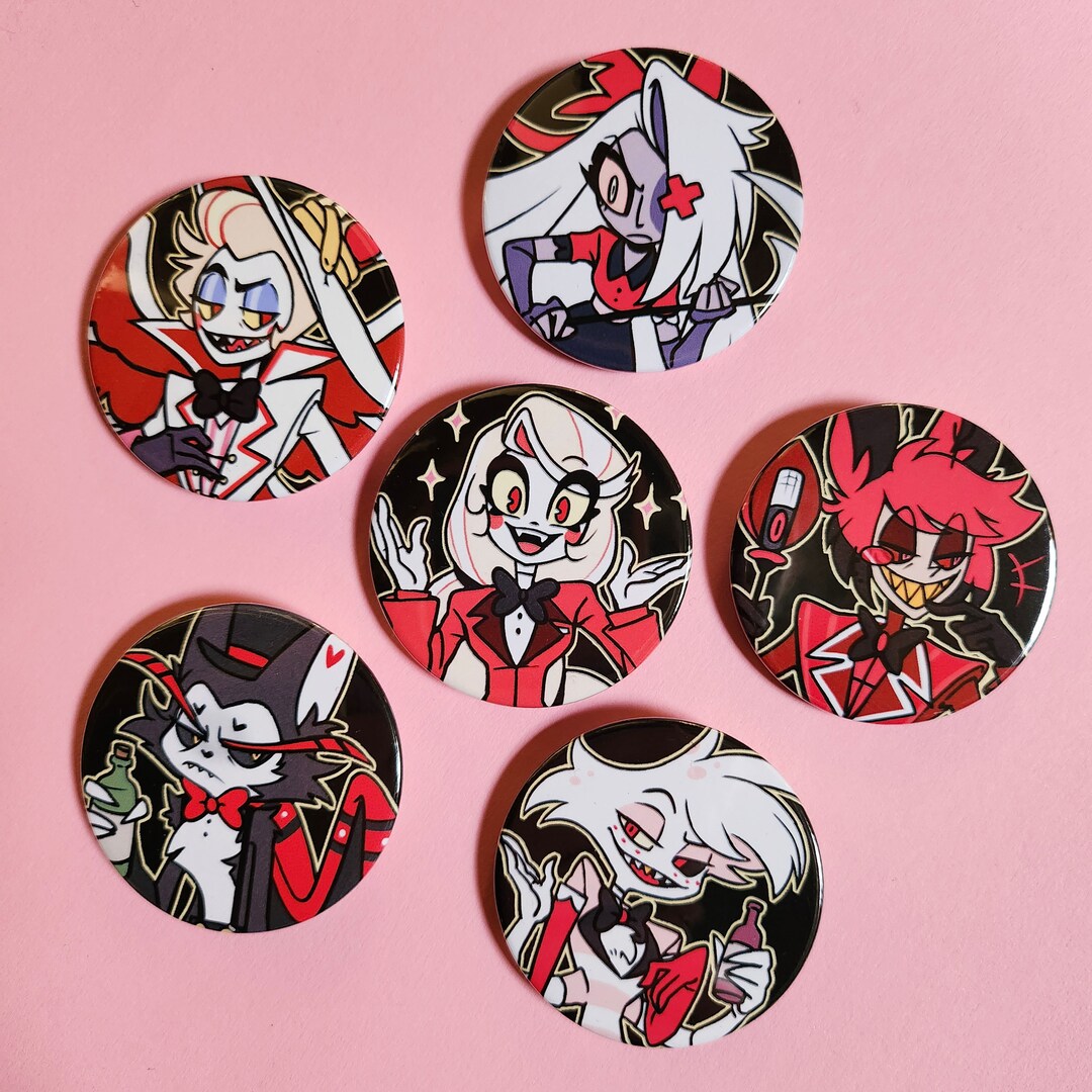 Hazbin Hotel Button Pin Badges Etsy