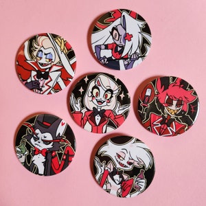 Hazbin Hotel Button Pin Badges