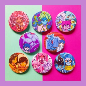 OMORI Bosses Button Pins - Sweetheart ,space Boyfriend
