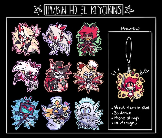 Hazbin Hotel Inspired Acrylic Keychains - Etsy