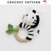 Crochet rattle pattern Zebra teether tutorial Diy baby | Etsy