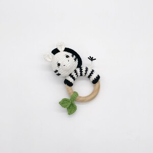Crochet rattle pattern Zebra teether tutorial Diy baby | Etsy