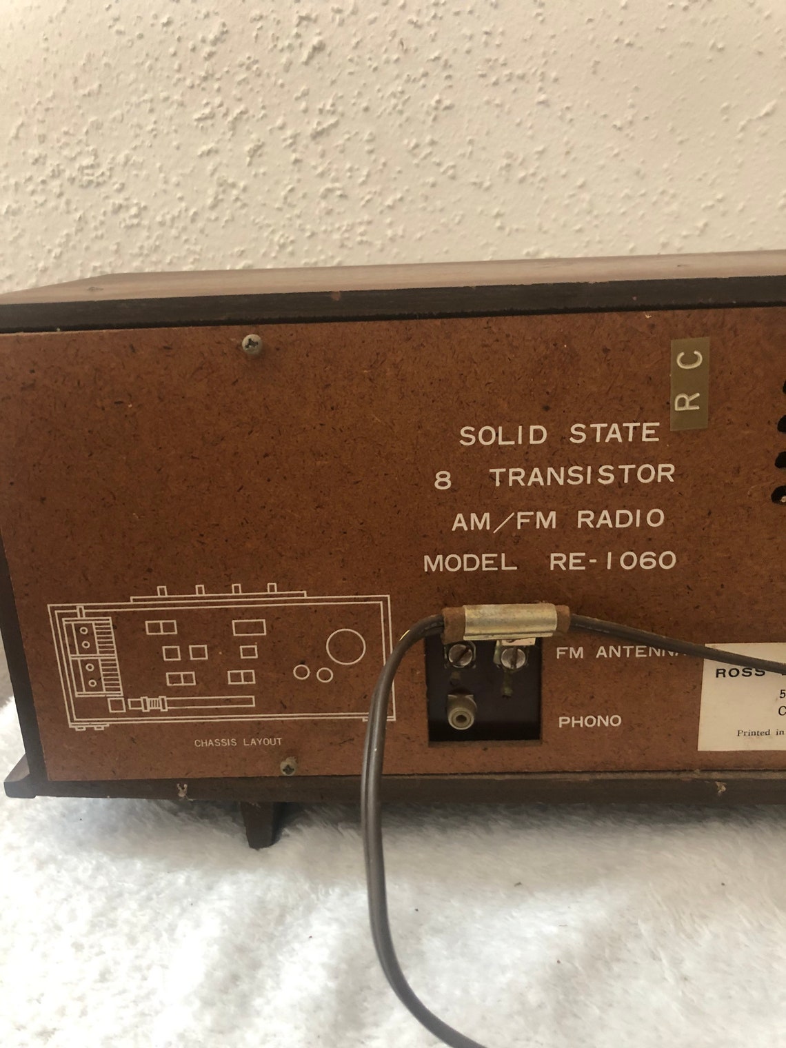 Ross Electronics AM FM vintage mid century modern radio Etsy