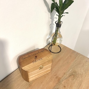 Handcrafted Wooden Keepsake Box - Personalized Gift with Bible Verse, Custom Wood burned Memory Box, Rustic Decorative Storage