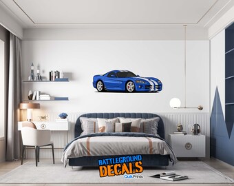 Viper Sports Car Wall Decal - Full Color Printed Wall Graphics