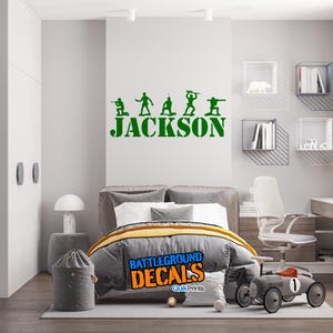 Toy Army Guys with Name - Personalized Vinyl Wall Decal