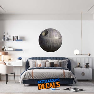Death Star  - Full Color Printed Wall Graphics - Distant Galaxy Wall Decal