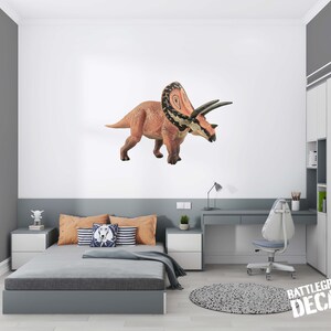 Triceratops - Full Color Printed Wall Graphics -  Dinosaur Wall Decal