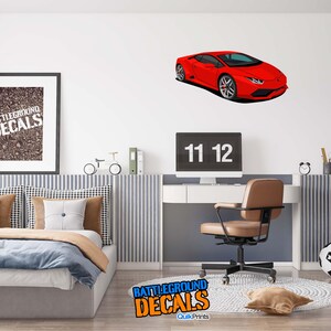 Lambo Wall Decal - Full Color Printed Wall Decal - Custom colors